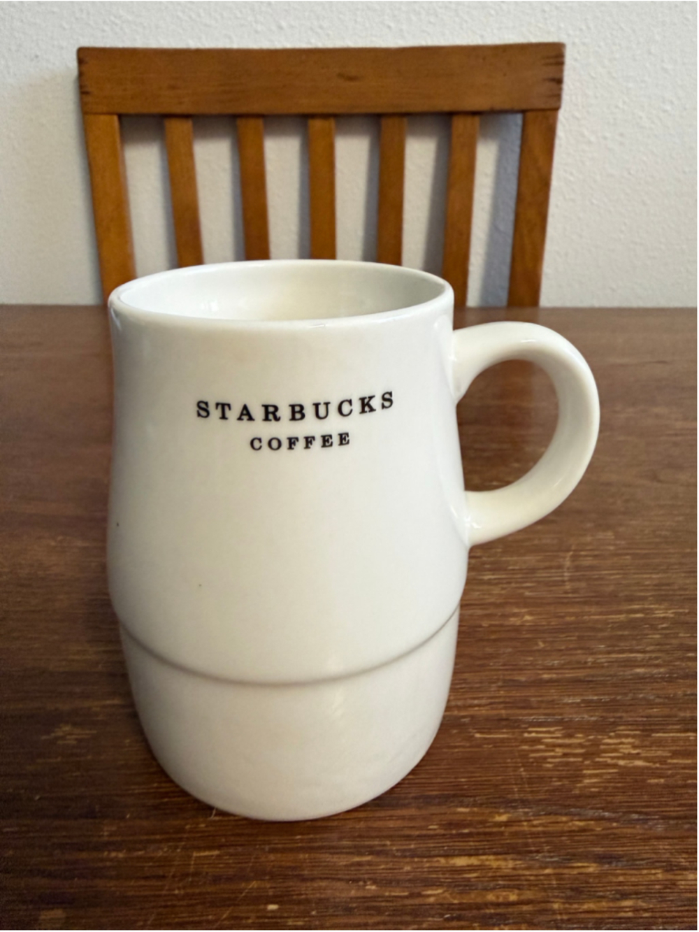 Vintage Starbucks Coffee Barista Mug White Ceramic Black Lettering Coffee Cup